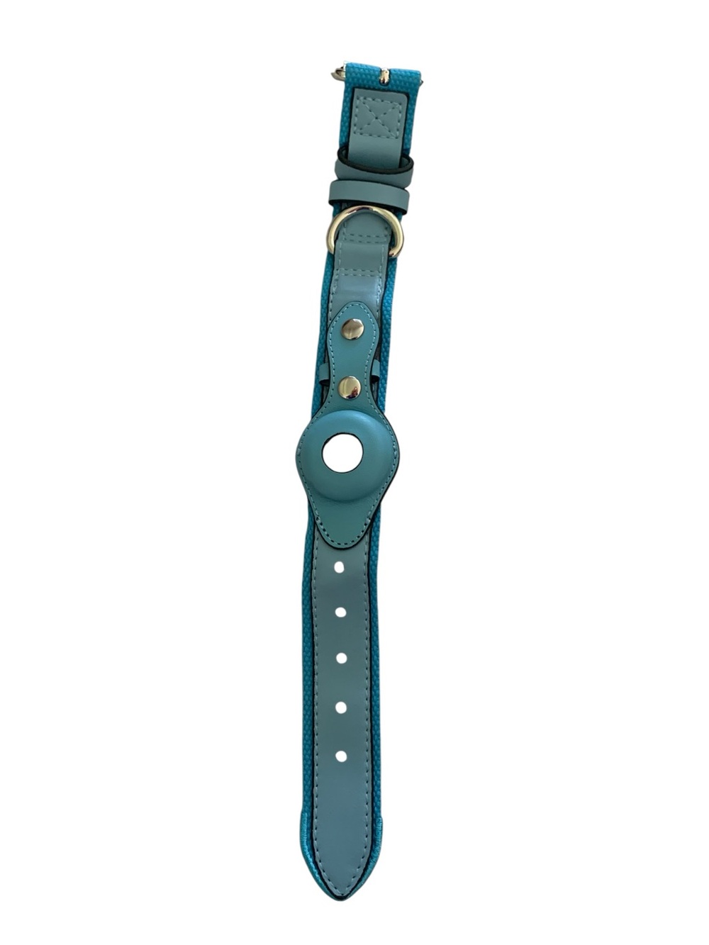 Leather Pet Collar with AirTag Holder - Secure Dog Collar